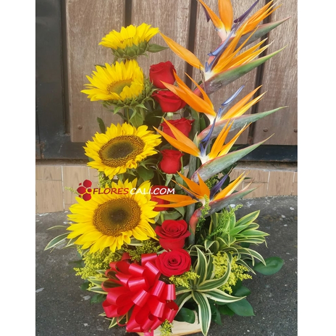 Ramo de Flores Exotico Feliz Cumpleaños