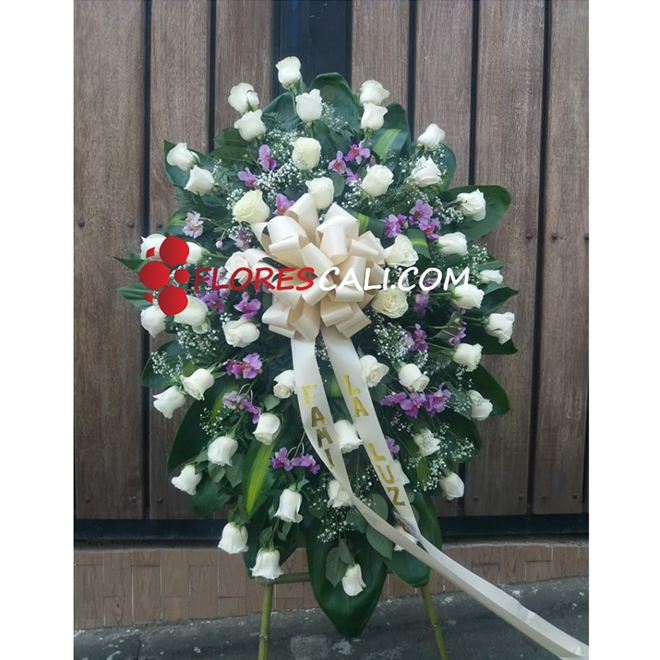 corona Funebre Paz Floristerias en Cali