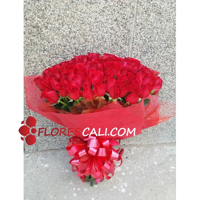 Bouquet de 100 rosas Dia de la Madre flores en cali