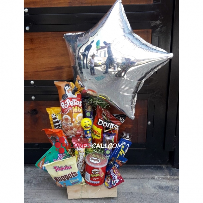 Canasta con dulces para ti