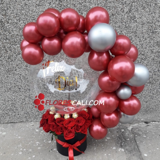 Arco de globos con rosas Floristerias en Cali  Para mama