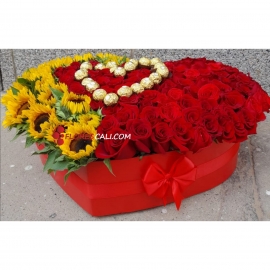 Corazón para enamorar flores en cali